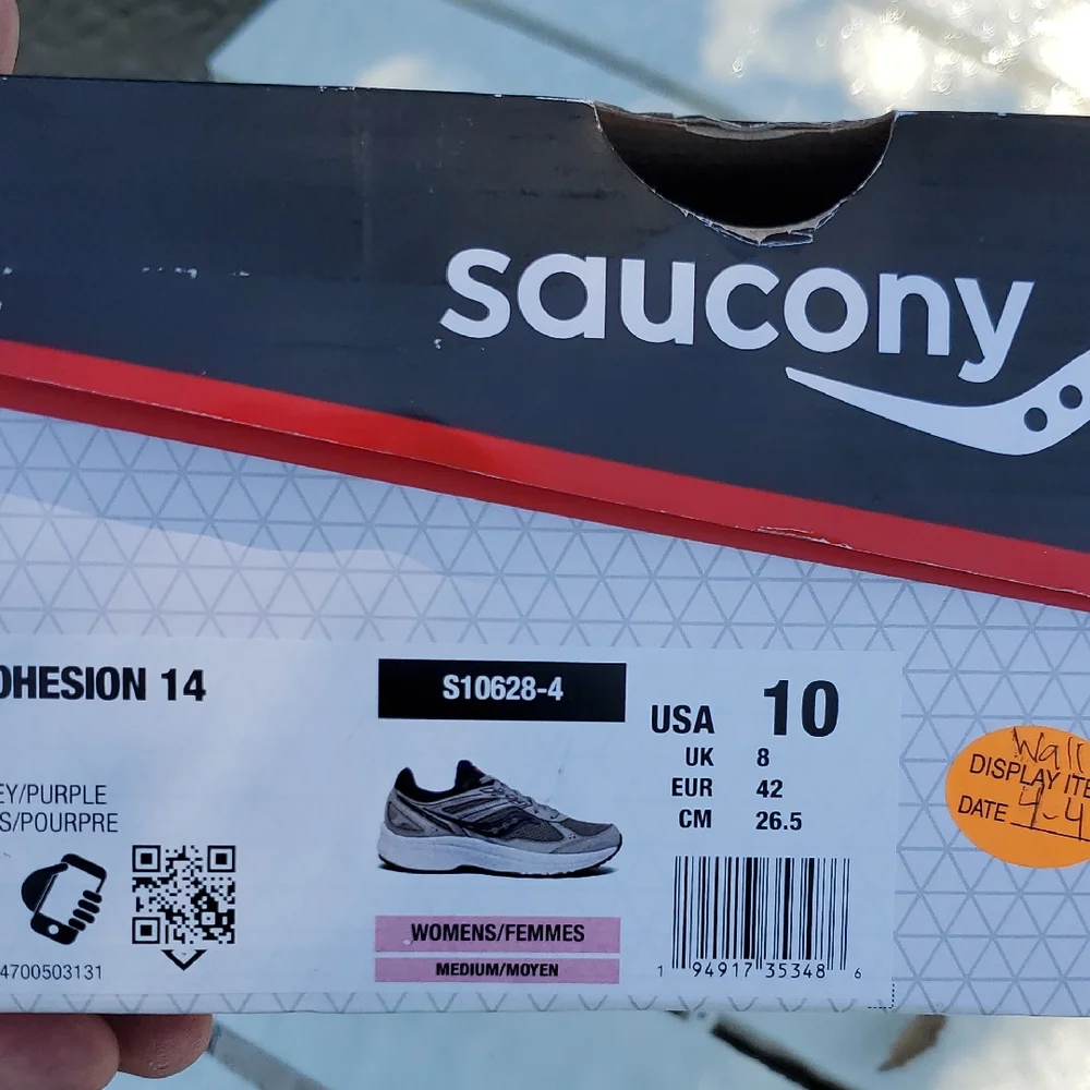 Saucony Cohesion 14 Women's Size 10 EUC White Purple